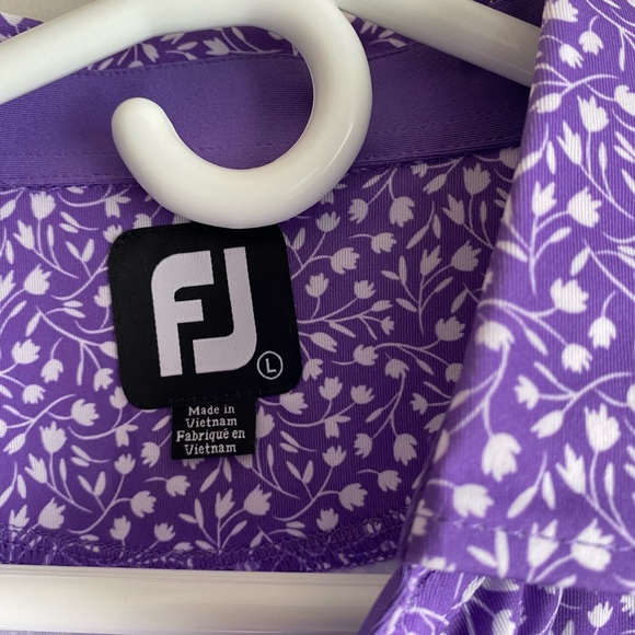 Mens FootJoy polo. Size Large. Purple - Picture 4 of 4